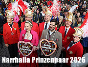 Narrhalla Prinzenpaar 2026: Prinz Stephan I. und Prinzessin Samantha I. und ein Jugendprinzenpaar, Jugendprinz Jonathan I. und Jugendprinzessin Sara I. (©Foto:Martin Schmitz)